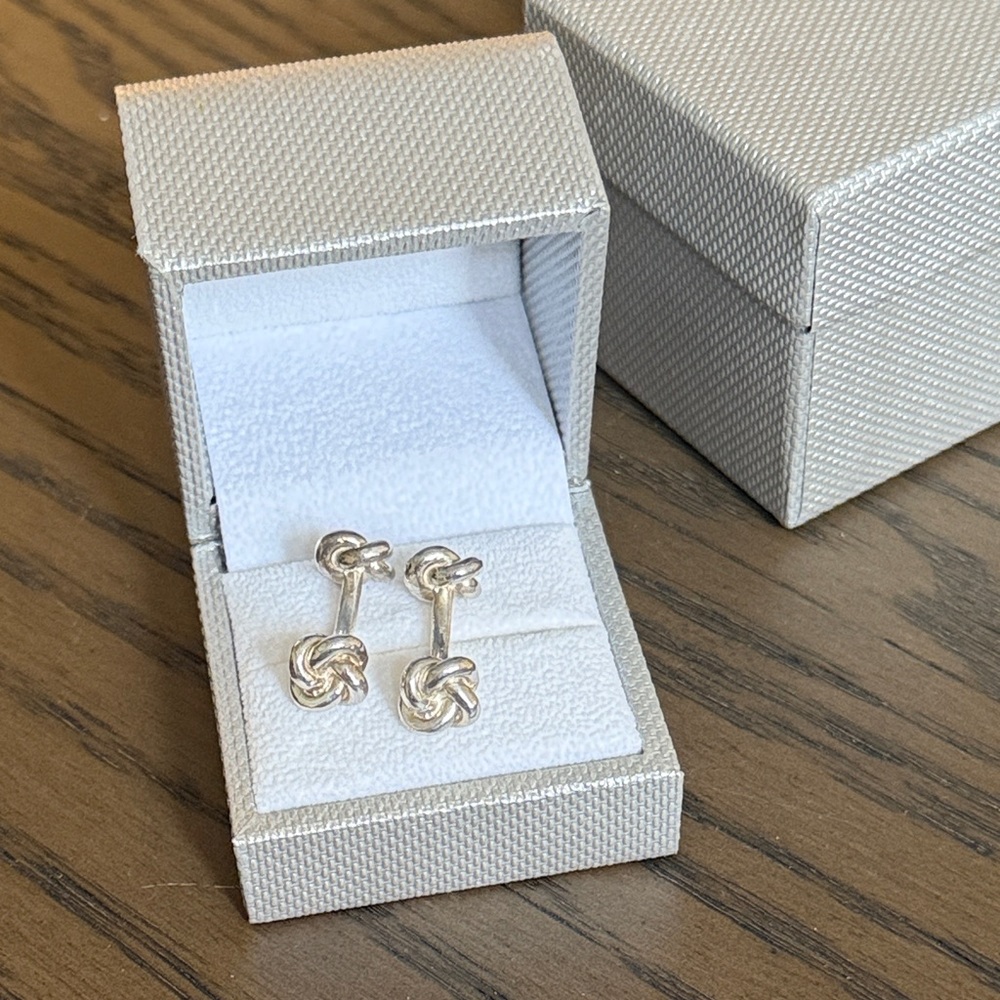 Sterling silver Knot Cufflinks - new